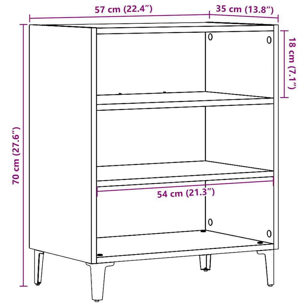 Sideboard Altholz-Optik 57x35x70 cm Holzwerkstoff