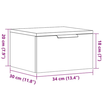 Wand-Nachttisch Altholz-Optik 34x30x20 cm