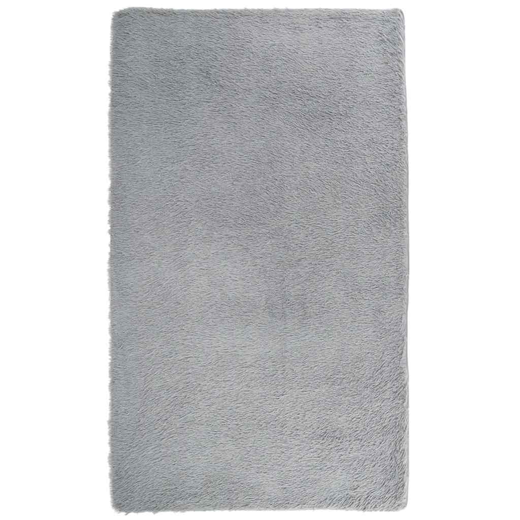 Teppich Shaggy Hochflor NAVARRA Hellgrau 60x100 cm Polyester