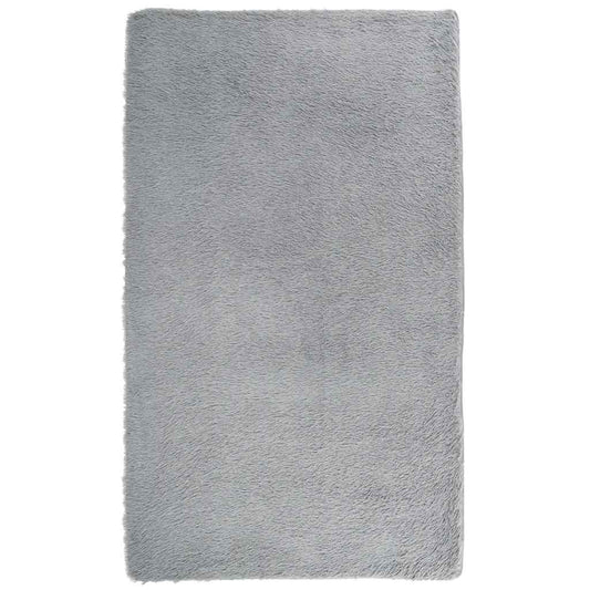 Teppich Shaggy Hochflor NAVARRA Hellgrau 60x100 cm Polyester