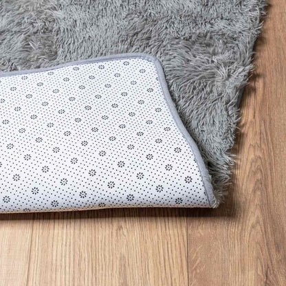 Teppich Shaggy Hochflor NAVARRA Hellgrau 60x100 cm Polyester