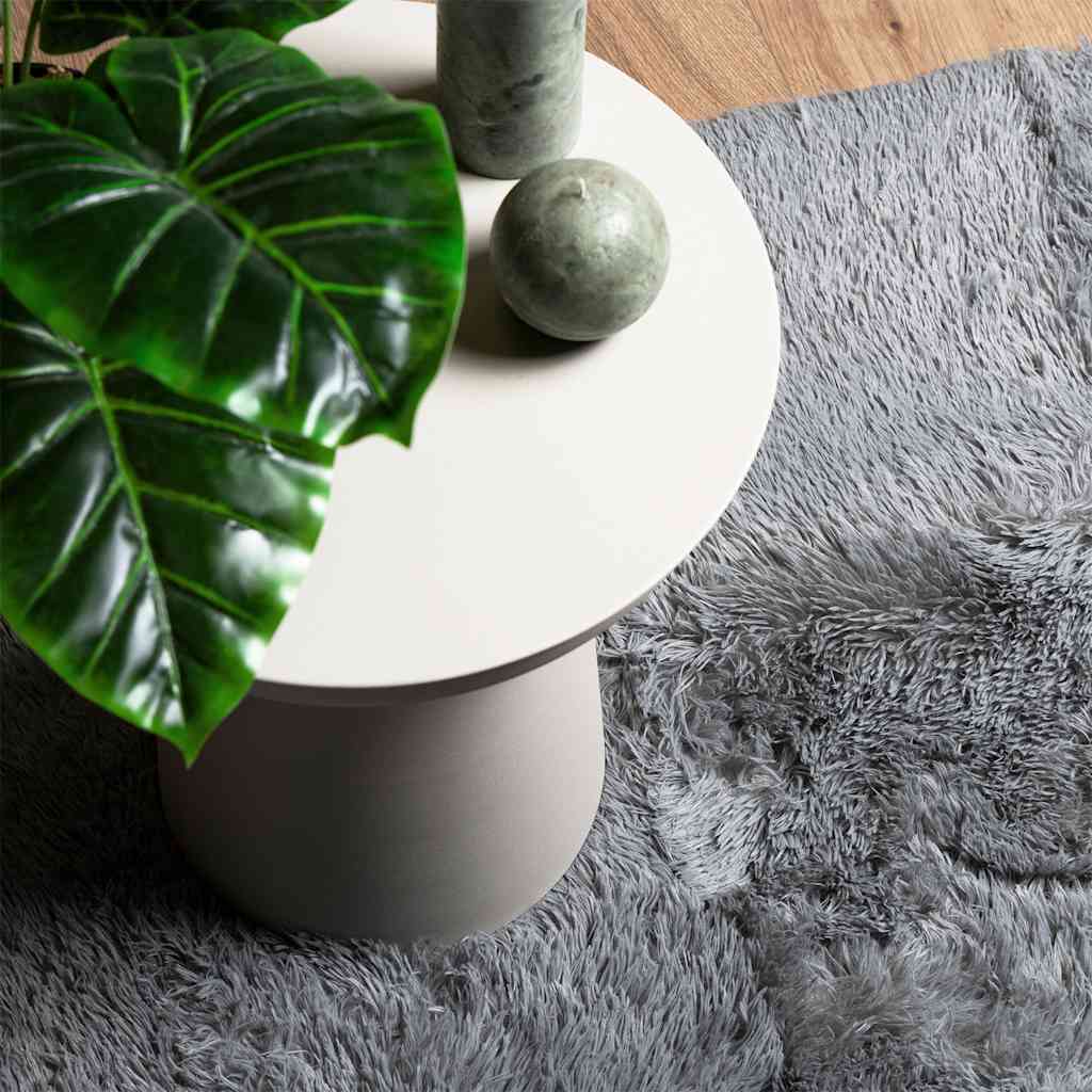 Teppich Shaggy Hochflor NAVARRA Hellgrau 60x100 cm Polyester