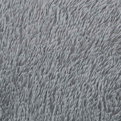 Teppich Shaggy Hochflor NAVARRA Hellgrau 60x100 cm Polyester