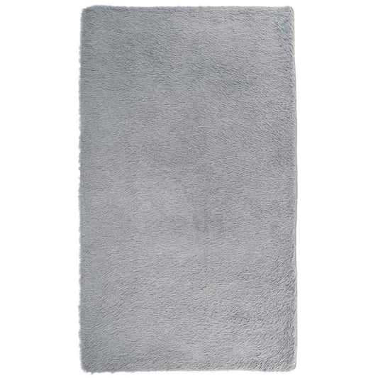 Teppich Shaggy Hochflor NAVARRA Silbergrau 60x100 cm Polyester