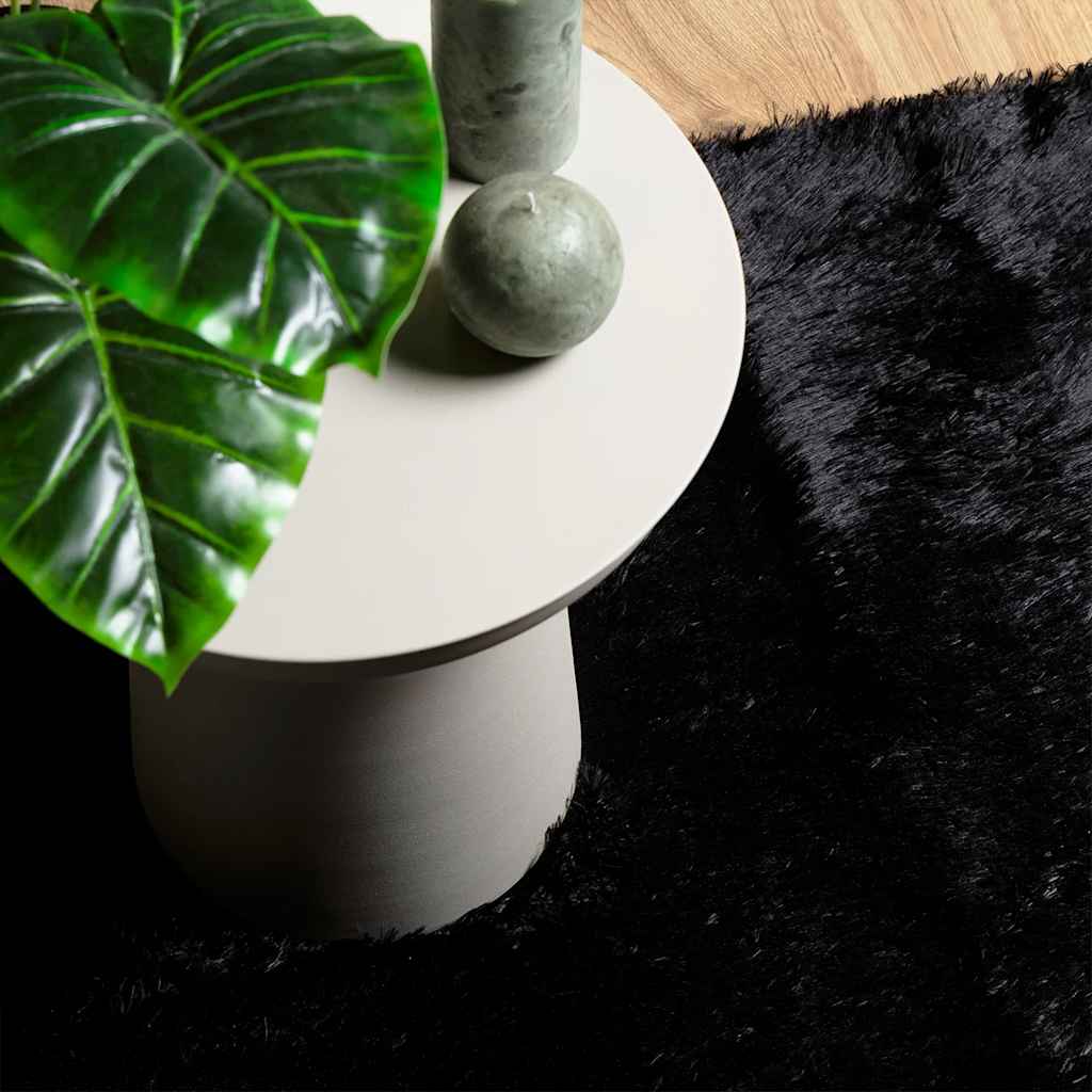 Teppich Shaggy Hochflor NAVARRA Schwarz 80x150 cm Polyester