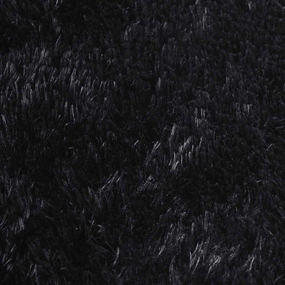 Teppich Shaggy Hochflor NAVARRA Schwarz 80x150 cm Polyester