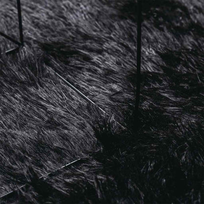 Teppich Shaggy Hochflor NAVARRA Schwarz 120x170 cm Polyester