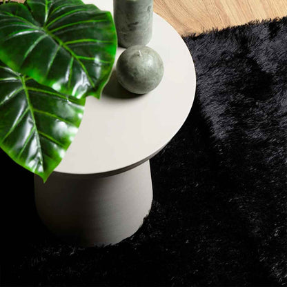Teppich Shaggy Hochflor NAVARRA Schwarz 120x170 cm Polyester