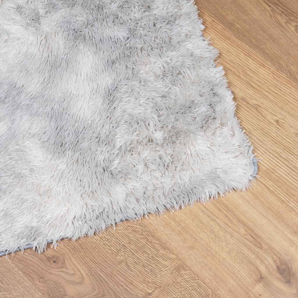 Teppich Shaggy Hochflor NAVARRA Hellgrau 120x170 cm Polyester