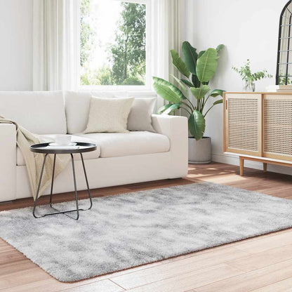 Teppich Shaggy Hochflor NAVARRA Hellgrau 130x200 cm Polyester