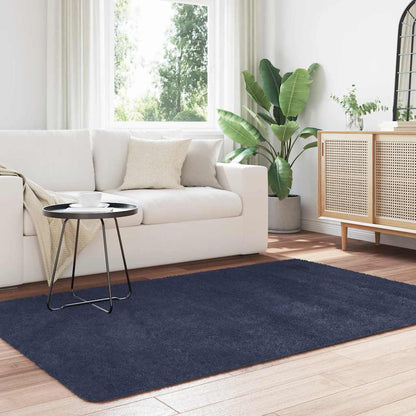 Teppich Shaggy Hochflor NAVARRA Marineblau 130x200 cm Polyester