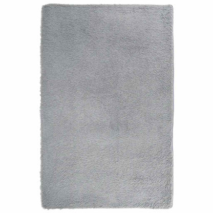 Teppich Shaggy Hochflor NAVARRA Silbergrau 130x200 cm Polyester