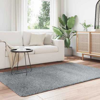 Teppich Shaggy Hochflor NAVARRA Silbergrau 130x200 cm Polyester