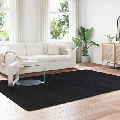 Teppich Shaggy Hochflor NAVARRA Schwarz 200x290 cm Polyester