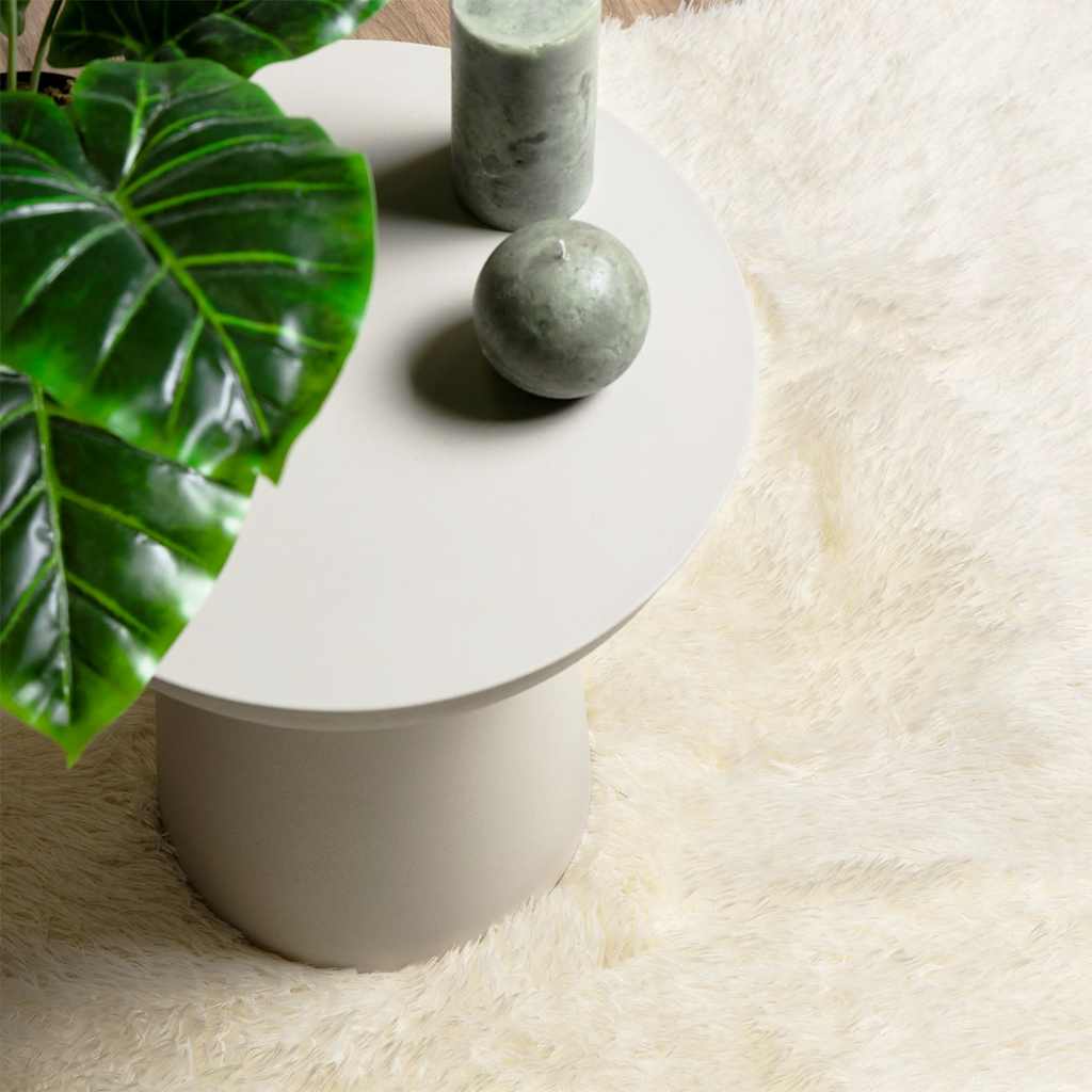 Teppich Shaggy Hochflor NAVARRA Creme 200x290 cm Polyester
