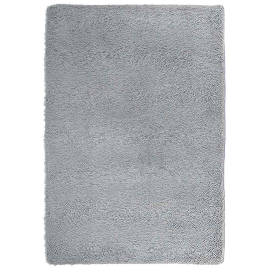 Teppich Shaggy Hochflor NAVARRA Silbergrau 200x290 cm Polyester