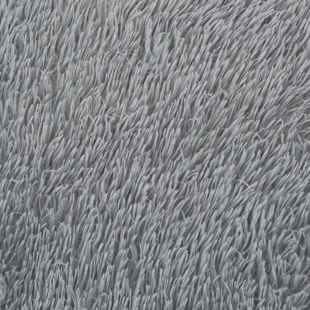 Teppich Shaggy Hochflor NAVARRA Silbergrau 200x290 cm Polyester