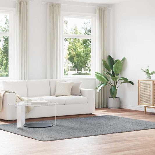 Teppich Shaggy Hochflor NAVARRA Silbergrau 200x290 cm Polyester