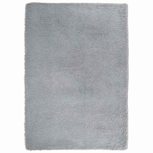 Teppich Shaggy Hochflor NAVARRA Silbergrau 240x340 cm Polyester