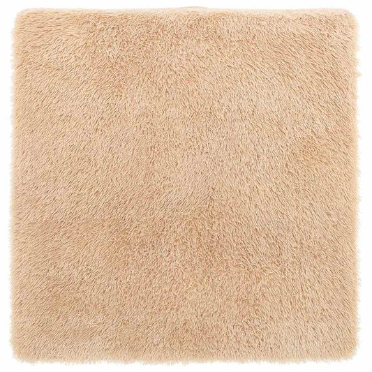 Teppich Shaggy Hochflor NAVARRA Beige 120x120 cm Polyester