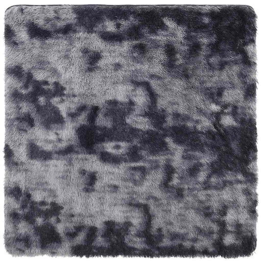 Teppich Shaggy Hochflor NAVARRA Dunkelgrau 160x160 cm Polyester