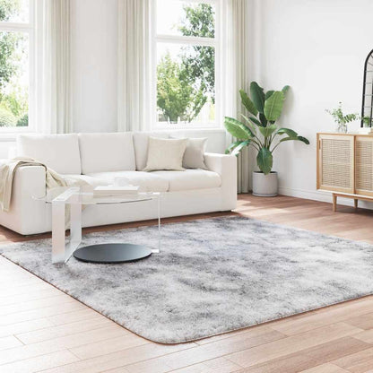 Teppich Shaggy Hochflor NAVARRA Hellgrau 240x240 cm Polyester