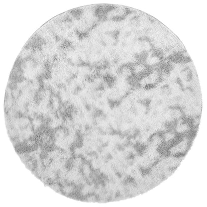 Teppich Shaggy Hochflor NAVARRA Hellgrau 120x120 cm Polyester
