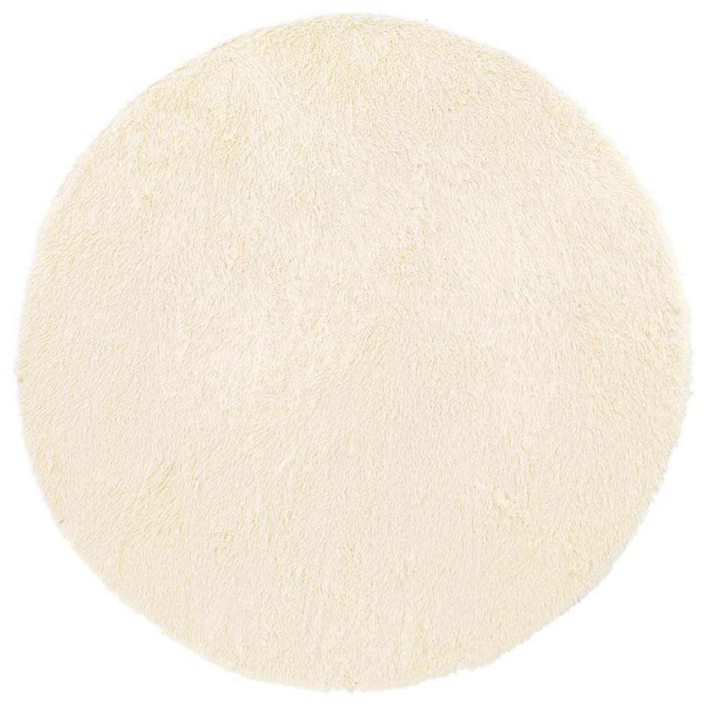 Teppich Shaggy Hochflor NAVARRA Creme 160x160 cm Polyester