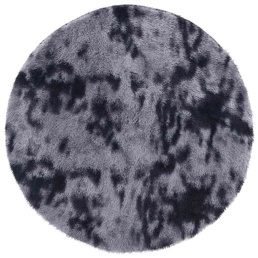 Teppich Shaggy Hochflor NAVARRA Dunkelgrau 160x160 cm Polyester