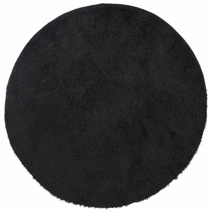 Teppich Shaggy Hochflor NAVARRA Schwarz 200x200 cm Polyester