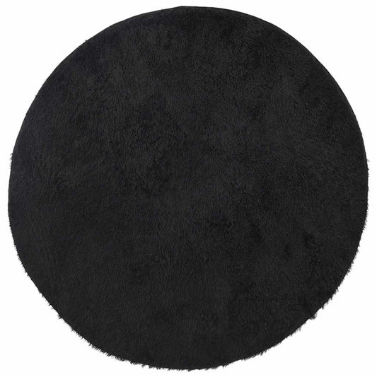 Teppich Shaggy Hochflor NAVARRA Schwarz 200x200 cm Polyester