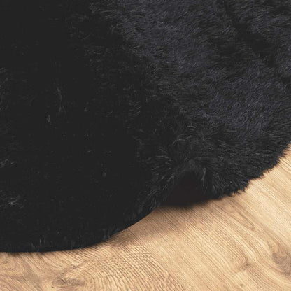 Teppich Shaggy Hochflor NAVARRA Schwarz 200x200 cm Polyester