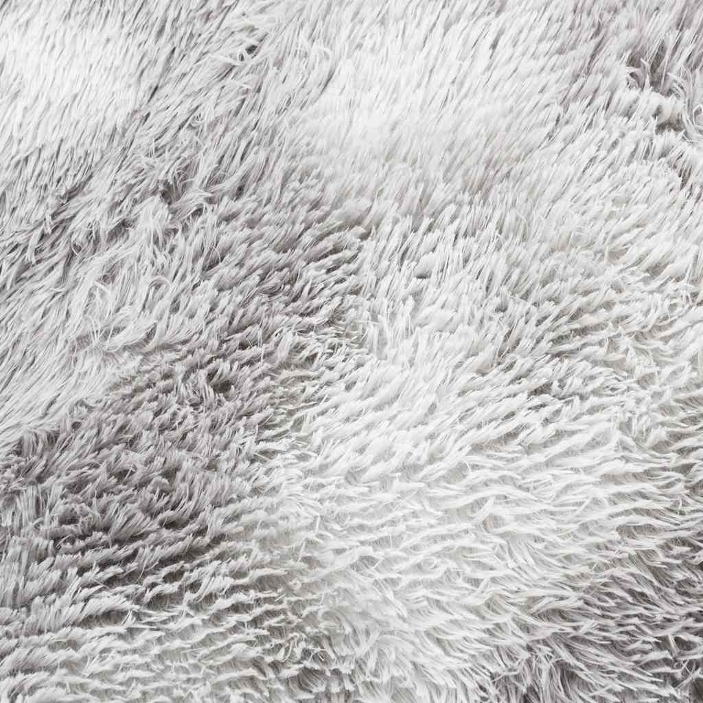 Teppich Shaggy Hochflor NAVARRA Hellgrau 200x200 cm Polyester