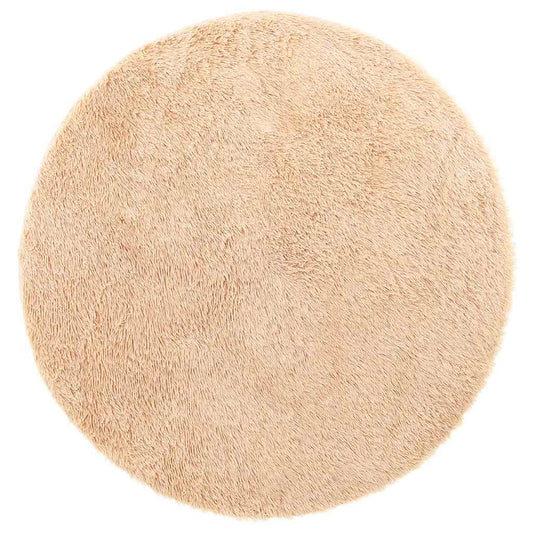 Teppich Shaggy Hochflor NAVARRA Beige 240x240 cm Polyester