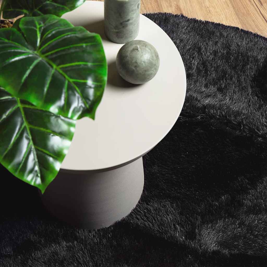 Teppich Shaggy Hochflor NAVARRA Schwarz 240x240 cm Polyester