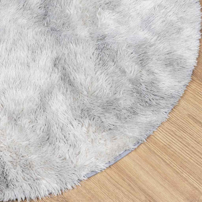 Teppich Shaggy Hochflor NAVARRA Hellgrau 240x240 cm Polyester