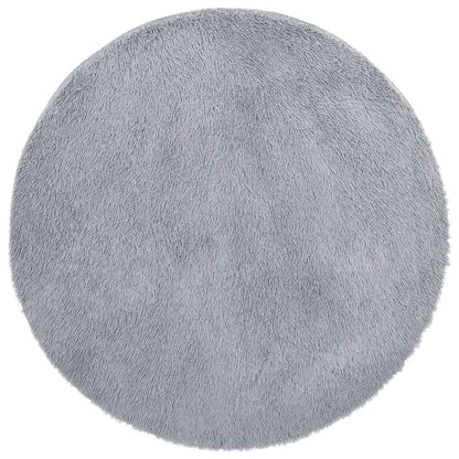 Teppich Shaggy Hochflor NAVARRA Silbergrau 240x240 cm Polyester