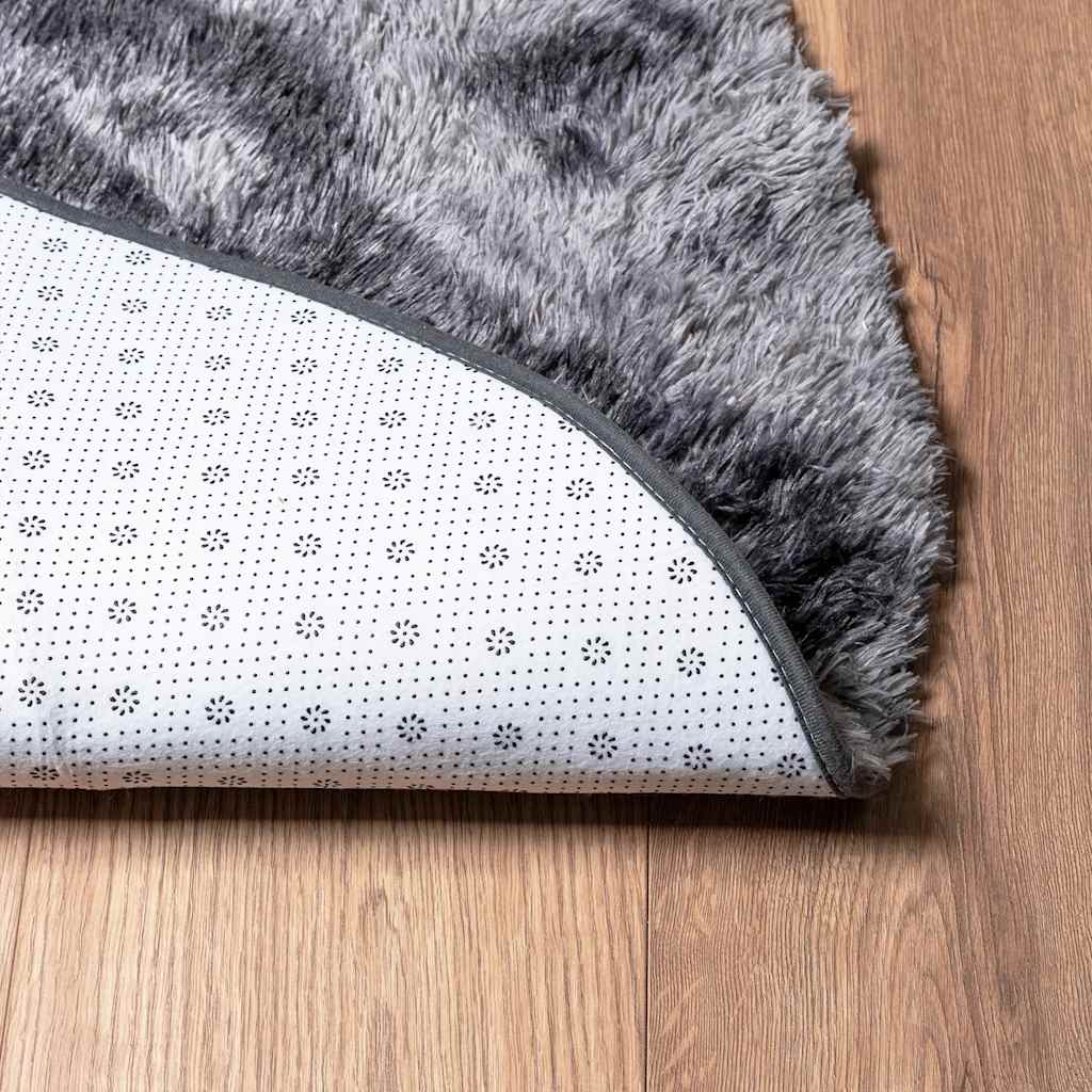 Teppich Shaggy Hochflor NAVARRA Dunkelgrau 300x200 cm Polyester