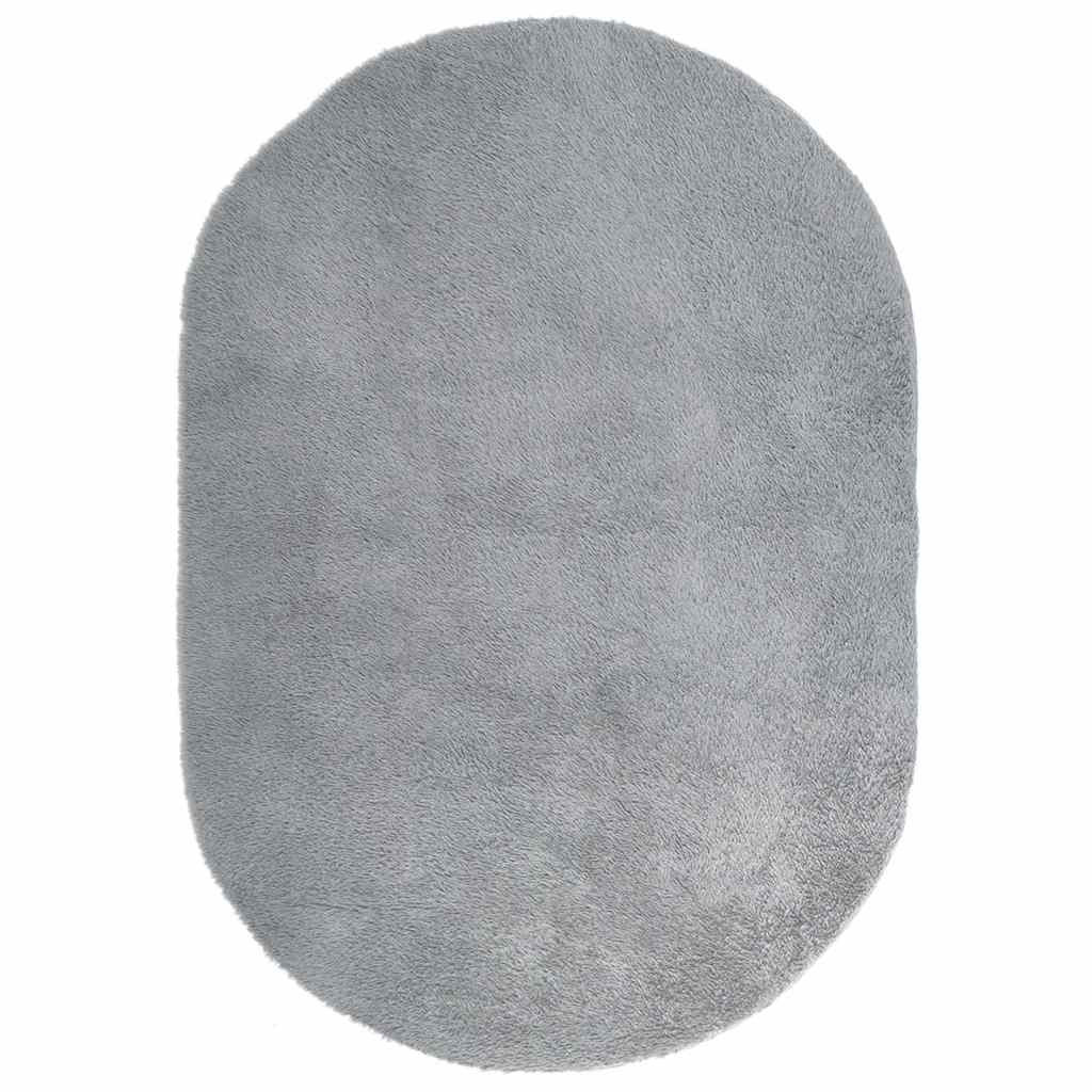 Teppich Shaggy Hochflor NAVARRA Silbergrau 300x200 cm Polyester