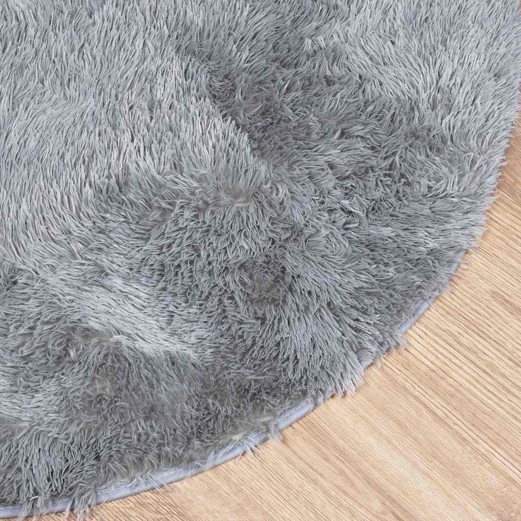 Teppich Shaggy Hochflor NAVARRA Silbergrau 300x200 cm Polyester