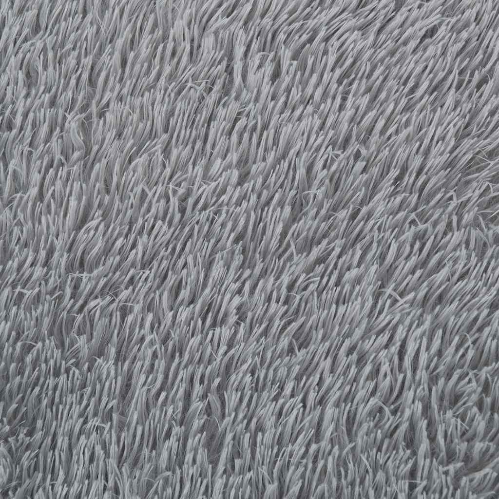 Teppich Shaggy Hochflor NAVARRA Silbergrau 300x200 cm Polyester