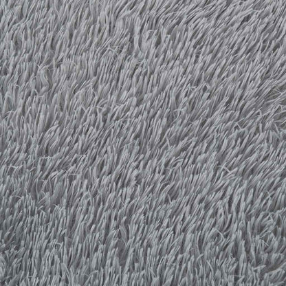 Teppich Shaggy Hochflor NAVARRA Silbergrau 300x200 cm Polyester