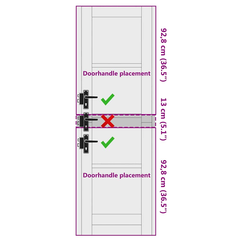 Innentür ORKDAL Braun 61 x 198,5 cm Sperrholz
