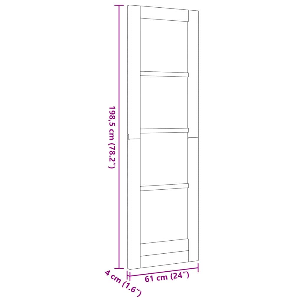 Innentür ORKDAL Braun 61 x 198,5 cm Sperrholz