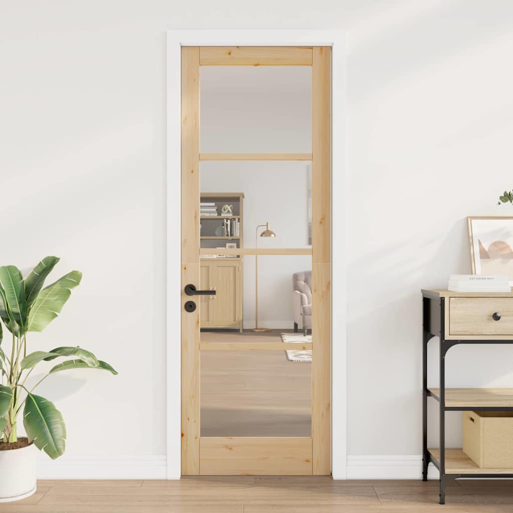 Innentür mit Glas ORKDAL Braun 73,5 x 211 cm