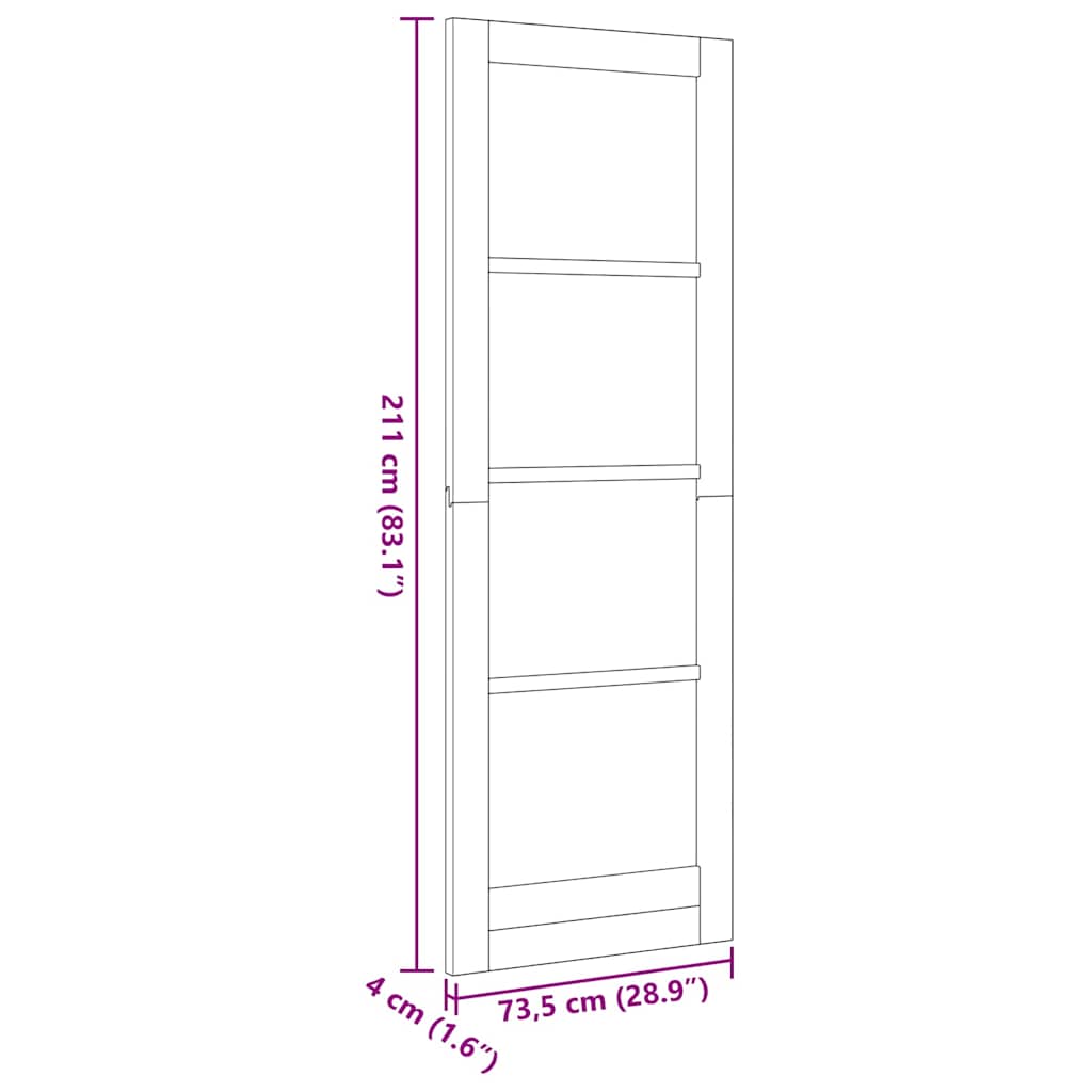 Innentür mit Glas ORKDAL Weiß 73,5 x 211 cm