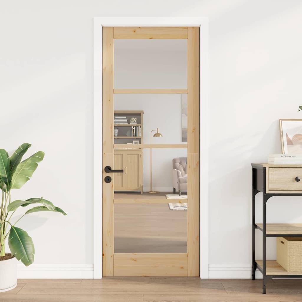 Innentür mit Glas ORKDAL Braun 78 x 202 cm