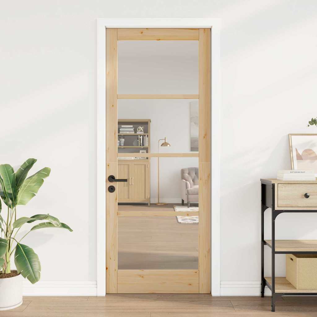 Innentür mit Glas ORKDAL Braun 83 x 211 cm