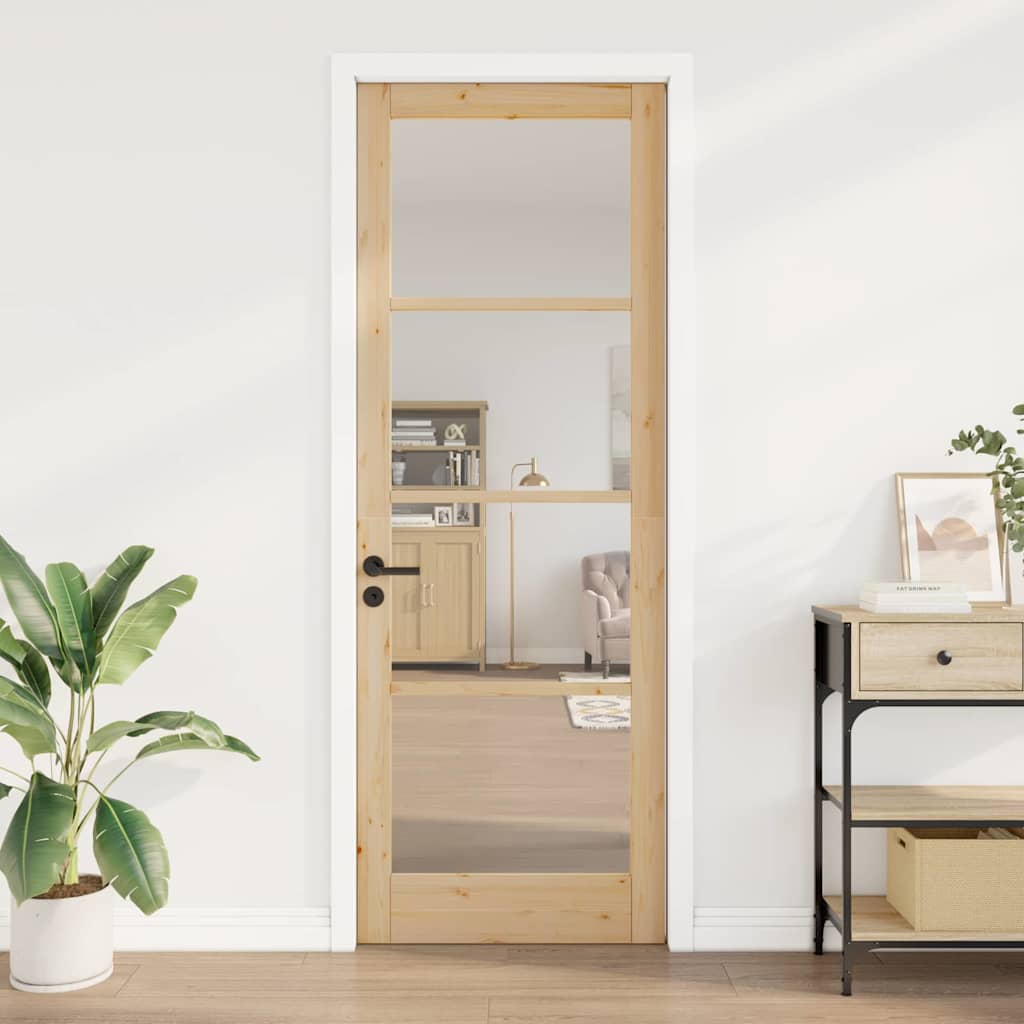 Innentür mit Glas ORKDAL Braun 83 x 232 cm