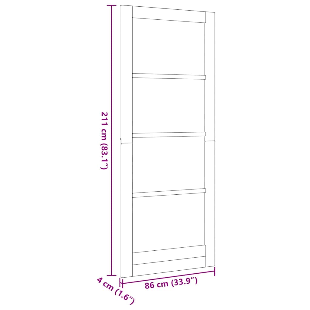 Innentür mit Glas ORKDAL Braun 86 x 211 cm